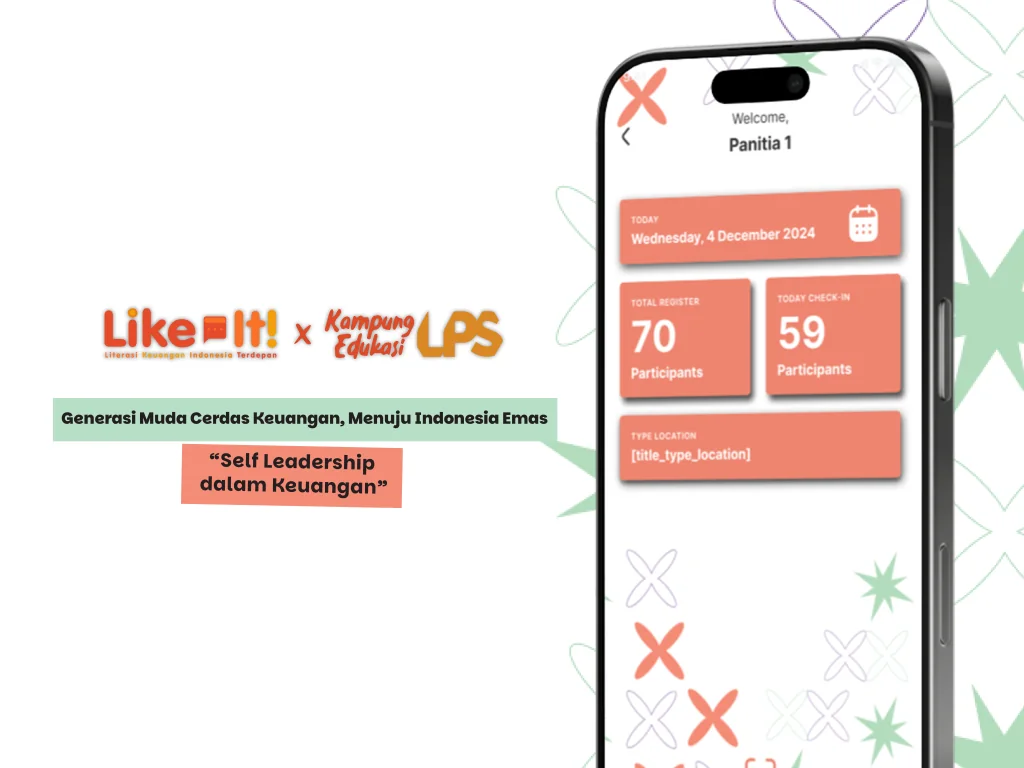 Mockup Like It x Kampung Edukasi 2025 — landing registrasi peserta & dashboard check-in